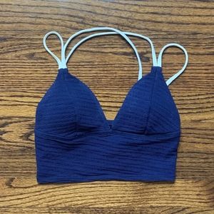 Vitamin A Navy and White Tankini Swim Top Sz XS
